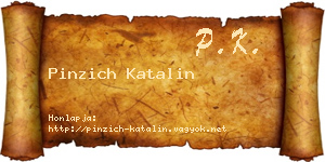 Pinzich Katalin névjegykártya